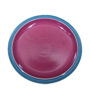 Denby Harlequin Dinner Plates Set Of 3 Red Green‎ Stoneware  England 10.5"